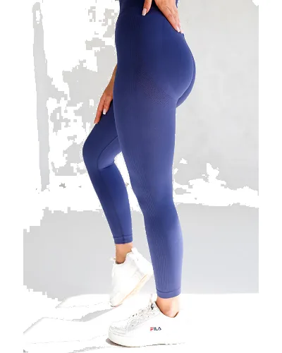legginsy bezszwowe push up damskie Squat navy 2skin