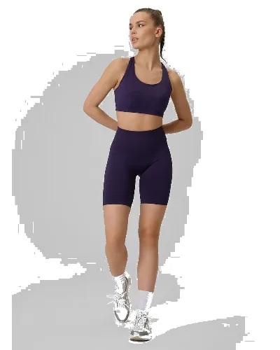 Legginsy do biegania krótkie damskie z wysokim stanem bezszwowe
