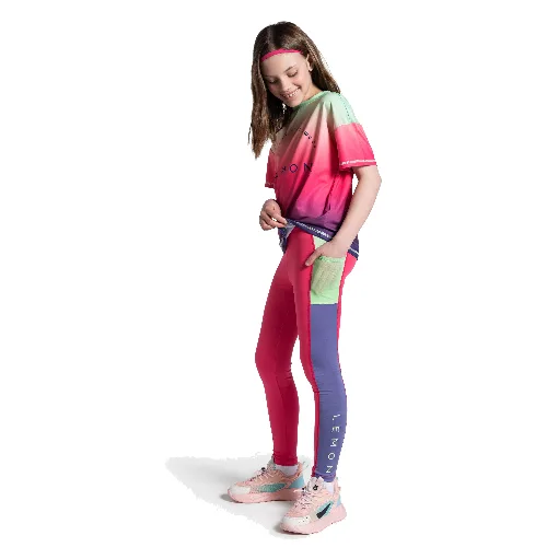 Legginsy do gimnastyki dla dzieci Lemon Explore WL5 z kieszenią