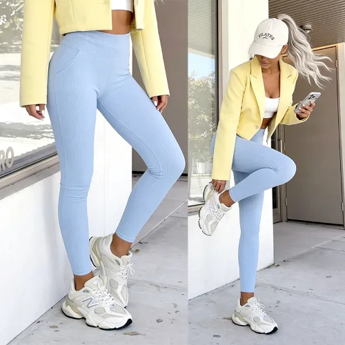 Legginsy Soft Flexy baby blue