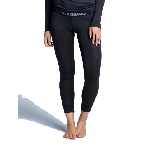 Legginsy termiczne - Damskie - Wełna merynosowa - Czarne