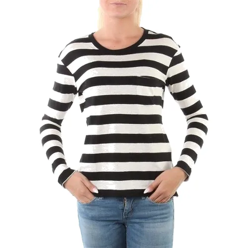 Levi's® Long-Sleeve Perfect Pocket Tee "Striped Black/White"