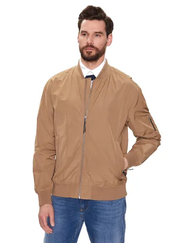 Lindbergh Kurtka bomber 30-321000 Brązowy Regular Fit