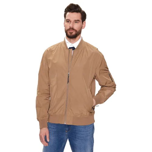 Lindbergh Kurtka bomber 30-321000 Brązowy Regular Fit