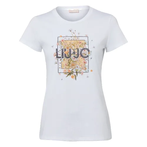 Liu Jo Collection Koszulka Kobiety Bawełna biały|wielokolorowy