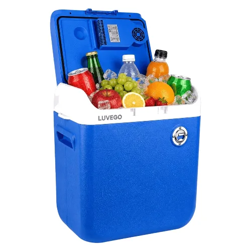Lodówka turystyczna 30 l - wyświetlacz cyfrowy - Bluetooth - granatowa