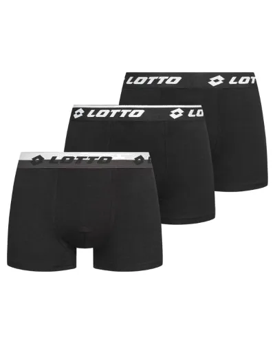 Lotto Retro Mężczyźni Bokserki 3-pak czarny MBXX1002NET-BLACK