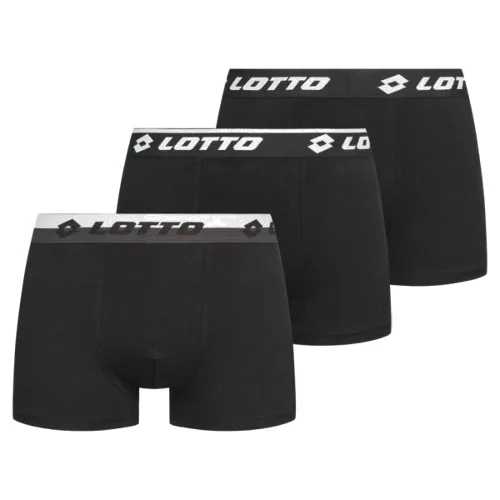 Lotto Retro Mężczyźni Bokserki 3-pak czarny MBXX1002NET-BLACK