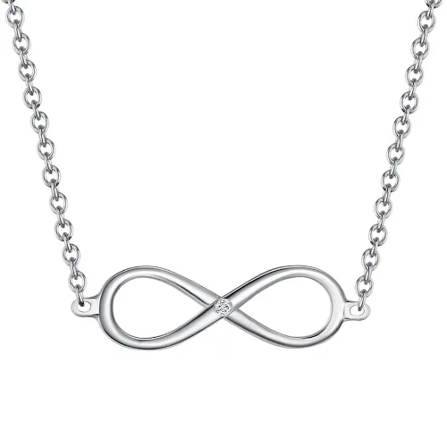 Lulu & Jane Infinity Srebro wysokiej pr óby Brylant Naszyjniki 1 ct Damski
