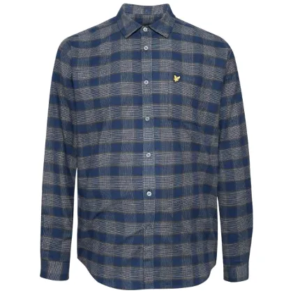 Lyle i Scott Check Mężczyźni Koszula z długim rękawem LW1707V-Z271