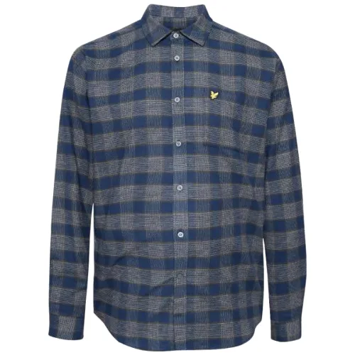 Lyle i Scott Check Mężczyźni Koszula z długim rękawem LW1707V-Z271