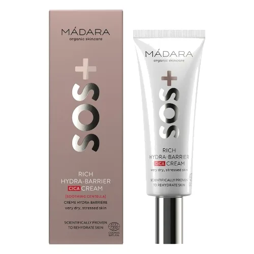 Madara SOS Hydra SOS Rich Hydra-Barrier CICA Nawilżający krem barierowy Kremy do twarzy 40 ml