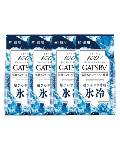 Mandom - Gatsby Facial Paper - 42 arkusze - Ice (4szt.) Set