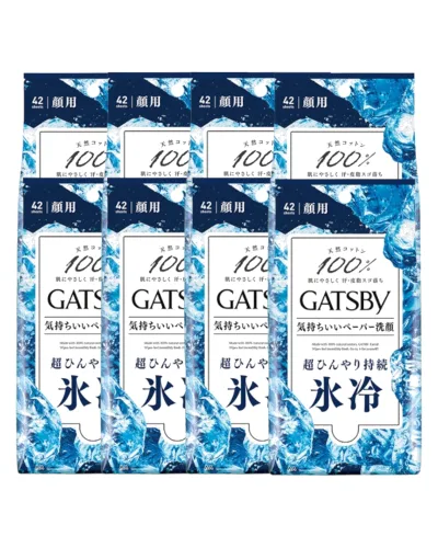 Mandom - Gatsby Facial Paper - 42 arkusze - Ice (8szt.) Set