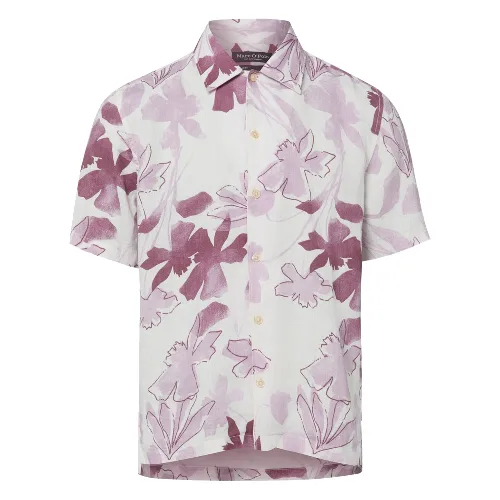Marc O'Polo koszula lniana Mężczyźni Regular Fit len (100%) lila|wielokolorowy, XXL