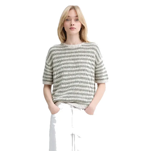Marc O'Polo T-shirt swetrowy damski z bawełną