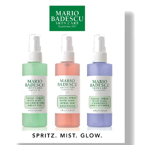 Mario Badescu Spritz. Mist. Glow.