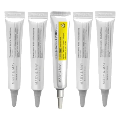Mary&May - Spicule Retinol PDRN Cream - 15g (1ea) & Tranexamic Acid + Glutathione Eye Cream - 12g (4ea) Set