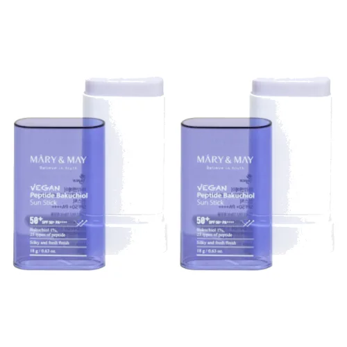 Mary&May - Vegan Peptide Bakuchiol Sun Stick SPF50+ PA++++ - 18g (2szt.) Set