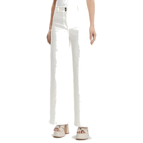 MAX&Co. Jeansy Master 2416131023200 Écru Wide Leg