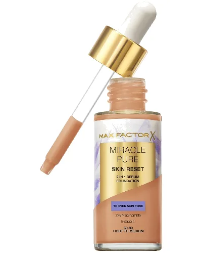 Max Factor Miracle Pure Skin Revival Serum Foundation podkład pod makijaż w formie serum 30 ml (różne odcienie) - 60-80 Light to Medium