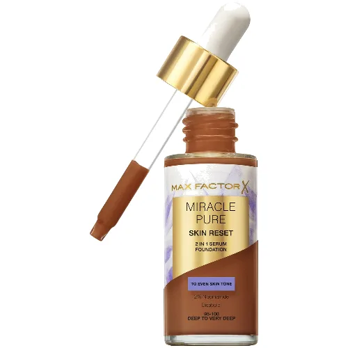 Max Factor Miracle Pure Skin Revival Serum Foundation podkład pod makijaż w formie serum 30 ml (różne odcienie) - 95-100 Deep to Very Deep
