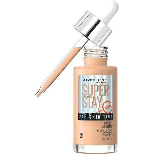 Maybelline Maybelline New York SUPER STAY 24H SKIN TINT 5.5 długotrwały podkład rozświetlający Podkłady 30 ml 21 - NUDE BEIGE