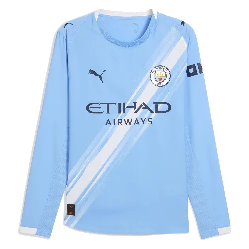 Męska autentyczna koszulka domowa z długim rękawem Manchester City 25/26 PUMA