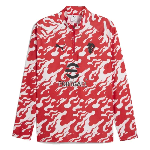 Męska bluza przedmeczowa z zamkiem 1/4 AC Milan PUMA