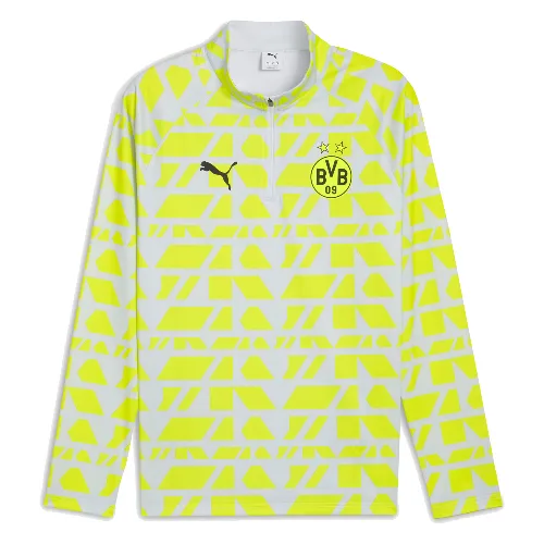 Męska bluza przedmeczowa z zamkiem 1/4 Borussia Dortmund PUMA