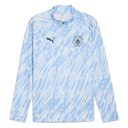 Męska bluza przedmeczowa z zamkiem 1/4 Manchester City PUMA