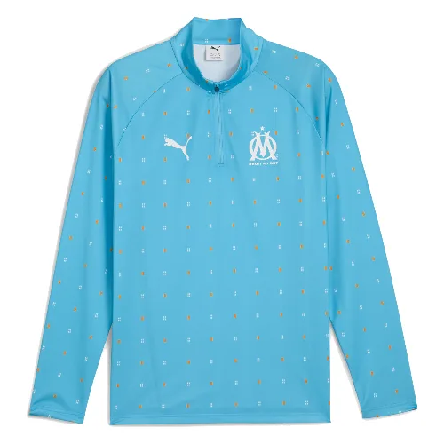 Męska bluza przedmeczowa z zamkiem 1/4 Olympique Marsylia PUMA