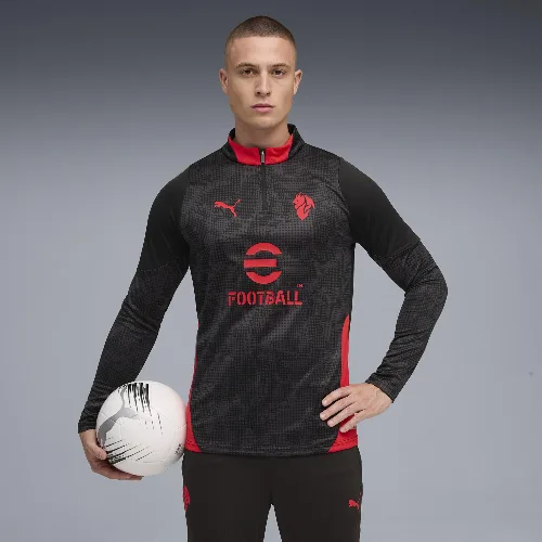 Męska bluza treningowa z zamkiem 1/4 AC Milan 25/26 PUMA