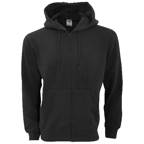 Męska Gładka Bluza Sportowa Z Kapturem Na Zamek
