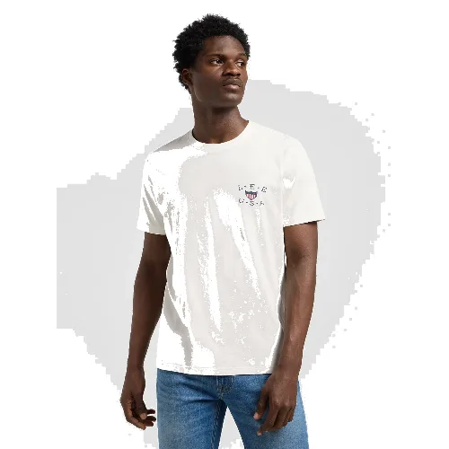MESKA KOSZULKA LEE ESSENTIAL GRAPHIC TEE ECRU 112370518