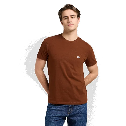 MESKA KOSZULKA LEE SS PATCH LOGO TEE LUXE BROWN 112370498