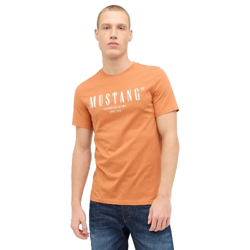 MĘSKA KOSZULKA MUSTANG AustinT-shirt LOGO Raw Sienna 1015054 7088