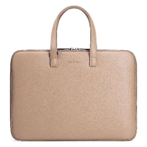 Męska torba na laptopa 14” z ekoskóry beżowa
