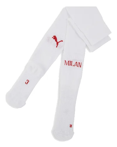 Męskie gładkie skarpety AC Milan PUMA White For All Time Red