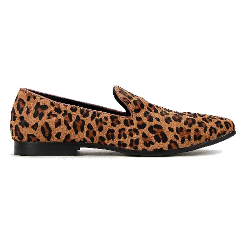 Męskie loafersy skórzane brązowe
