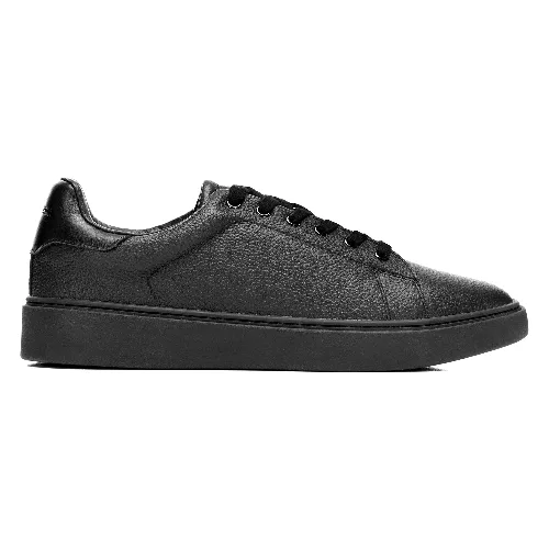 Męskie sneakersy ze skóry naturalnej licowej czarne