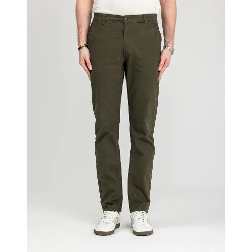 Męskie Spodnie Materiałowe Marcus Gerry Chino 5052 Olive Green 16-200126