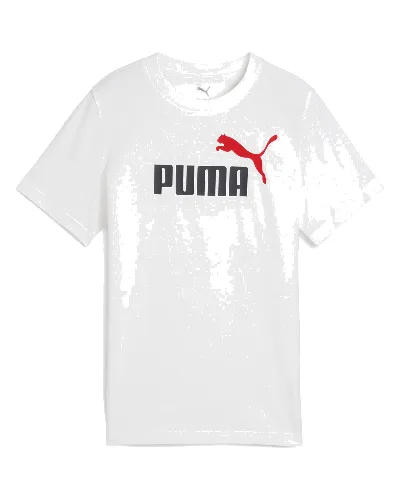Młodzieżowa koszulka Essentials Colour z logo No.1 PUMA White