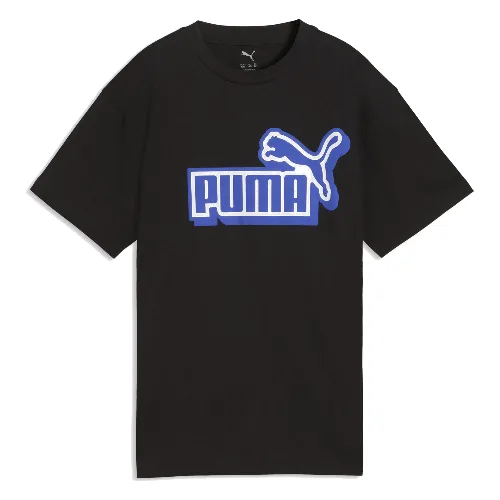 Młodzieżowa koszulka o luźnym kroju Essentials Logo Lab z grafiką PUMA