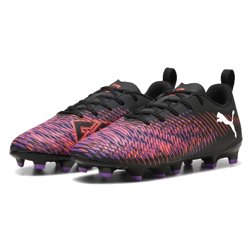 Młodzieżowe buty piłkarskie FUTURE 8 PLAY FG/AG PUMA Black White Glowing Red