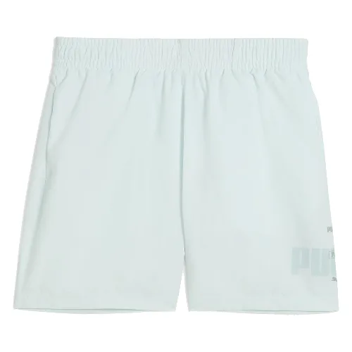 Młodzieżowe tkane szorty Essentials Logo Lab Summer PUMA Peaceful Blue
