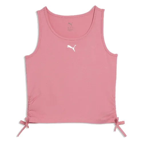 Młodzieżowy wąski top bez rękawów Essentials z wiązaniem PUMA