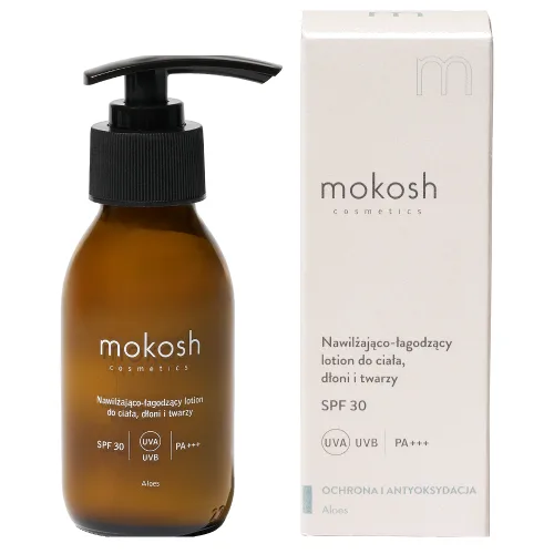 Mokosh Nawilżająco-Łagodzący Lotion do Ciała Dłoni i Twarzy z SPF30 90ml