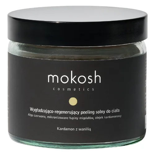 Mokosh Wygładzająco-Regenerujący Peeling Solny do Ciała Kardamon z Wanilią 300g