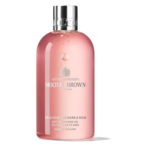 Molton Brown Body Essentials DELICIOUS RHUBARB & ROSE BATH & SHOWER GEL Mydła do rąk 300 ml Damski